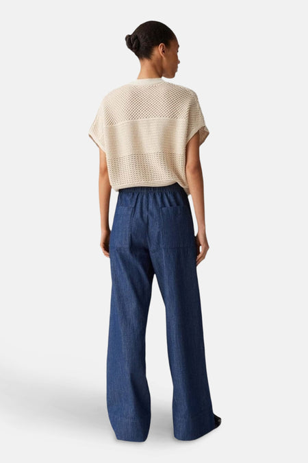 Broek - mid blue denim