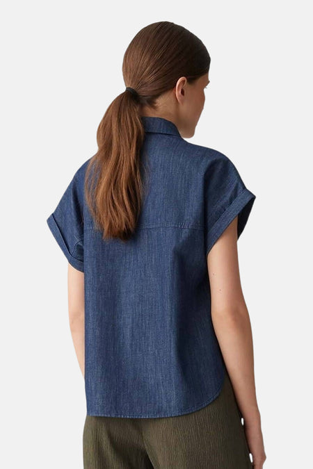 Hemd (korte mouwen) Mid blue denim - OPUS