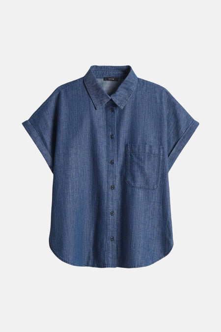 Hemd (korte mouwen) Mid blue denim - OPUS