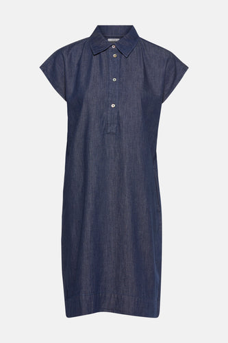 Kleedje met korte mouwen - mid blue denim - OPUS
