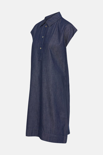 Kleedje met korte mouwen - mid blue denim