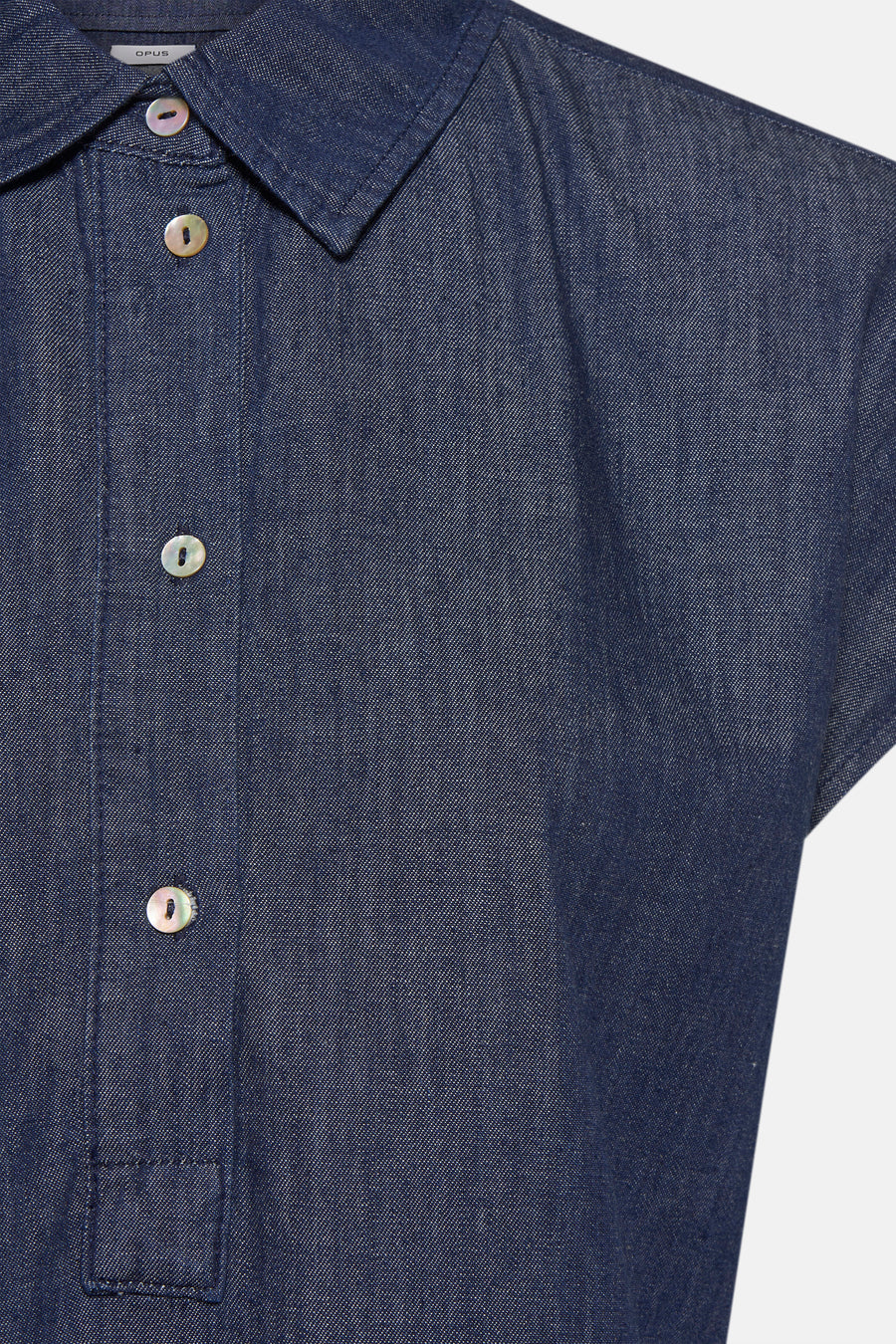 Kleedje met korte mouwen - mid blue denim - OPUS