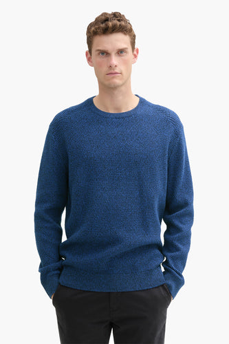 Pull à col rond - bleu
