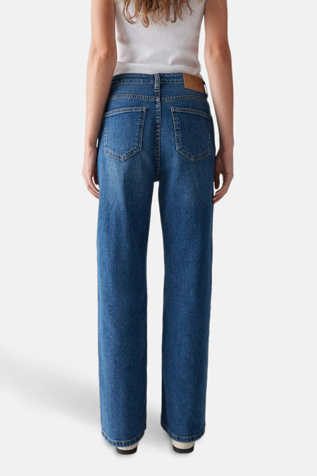 Jeans straight dark blue denim - OPUS