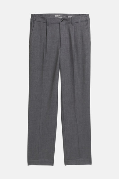 Grijze broek van TOM TAILOR, met plooien en een elastische tailleband.