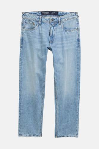 Jeans straight van lichtblauw denim van TOM TAILOR, met klassieke wassing en subtiele stiksels.