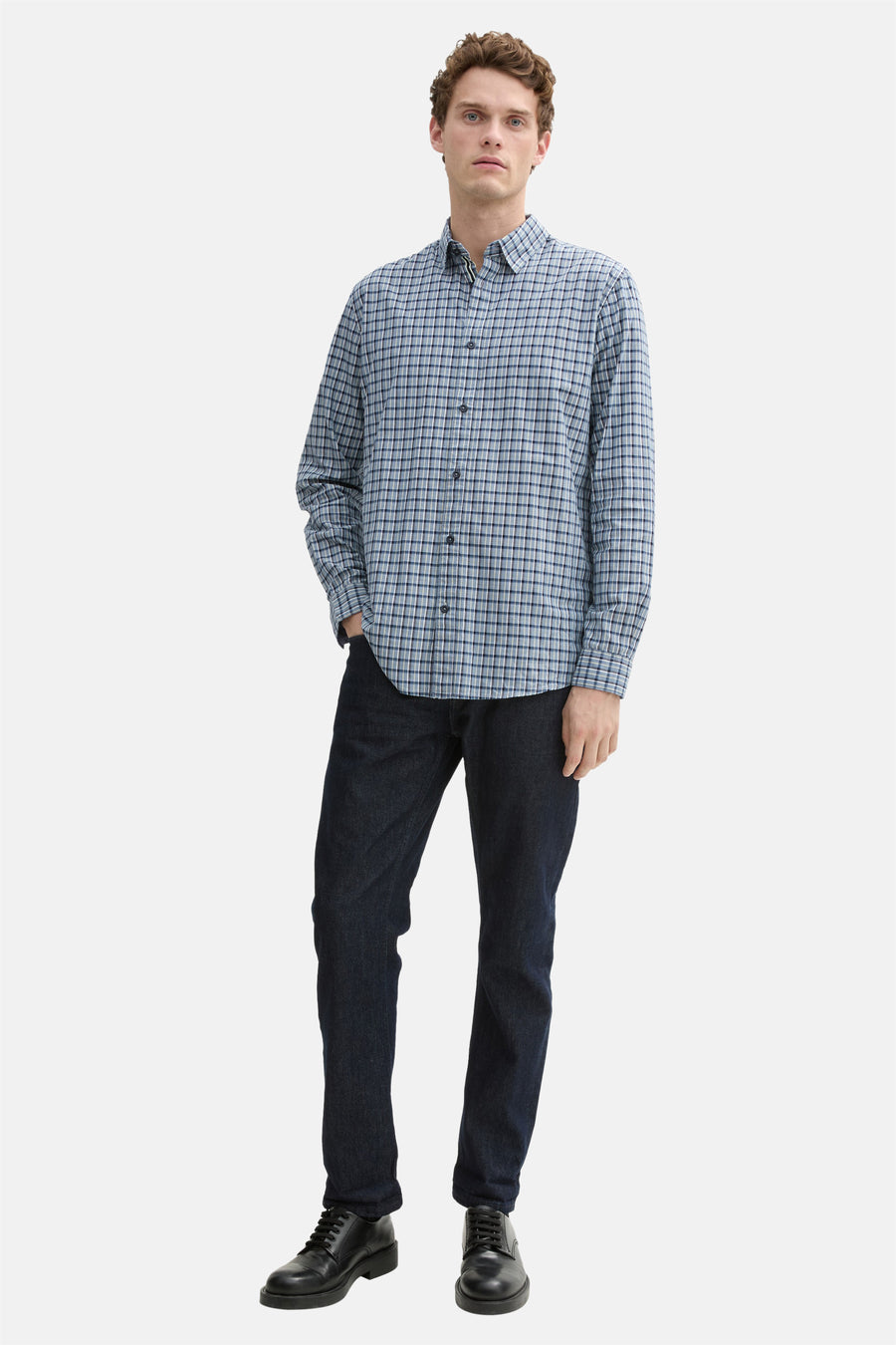 Chemise à manches longues - bleu - TOM TAILOR