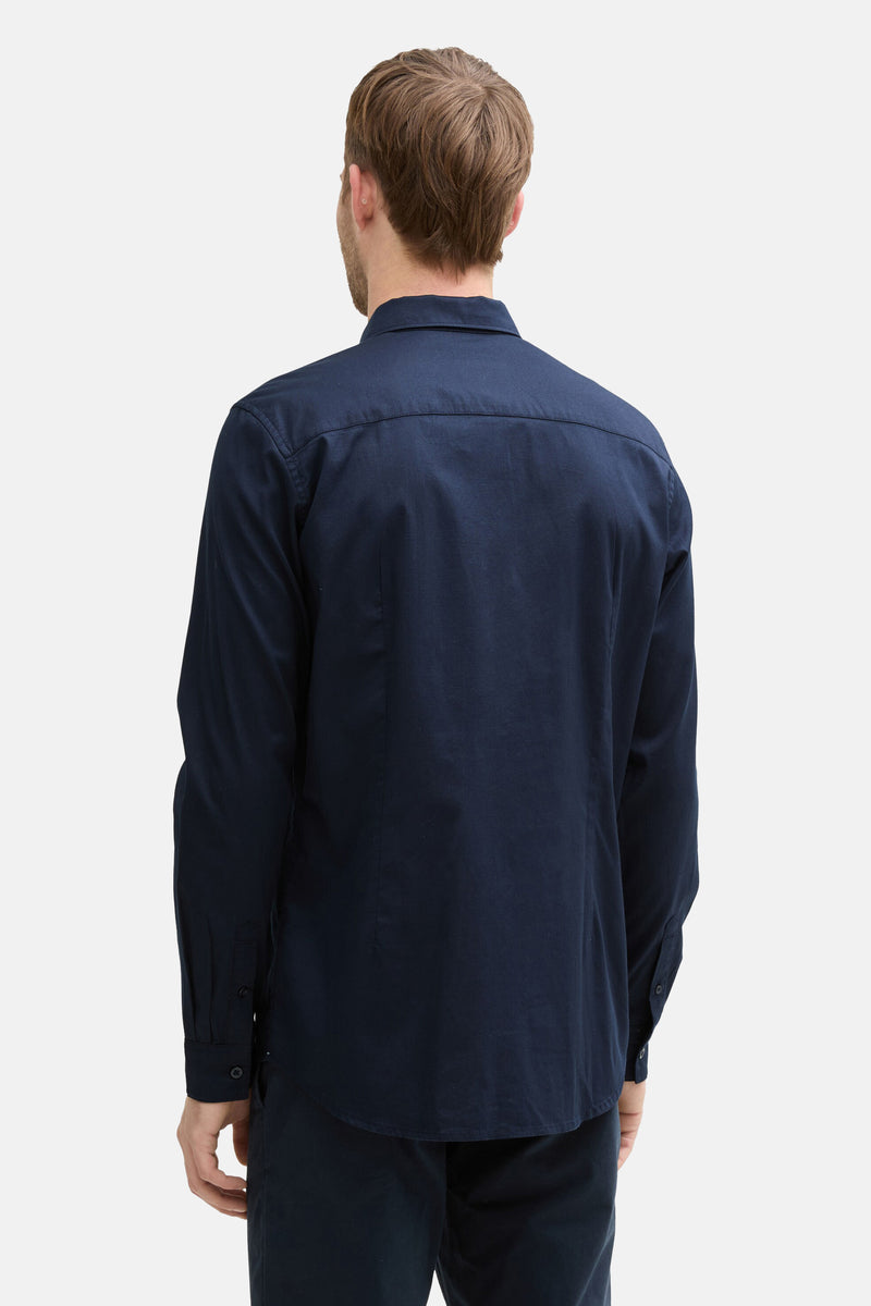 Chemise (manches longues) Bleu - TOM TAILOR