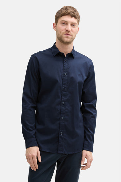 Chemise (manches longues) Bleu - TOM TAILOR
