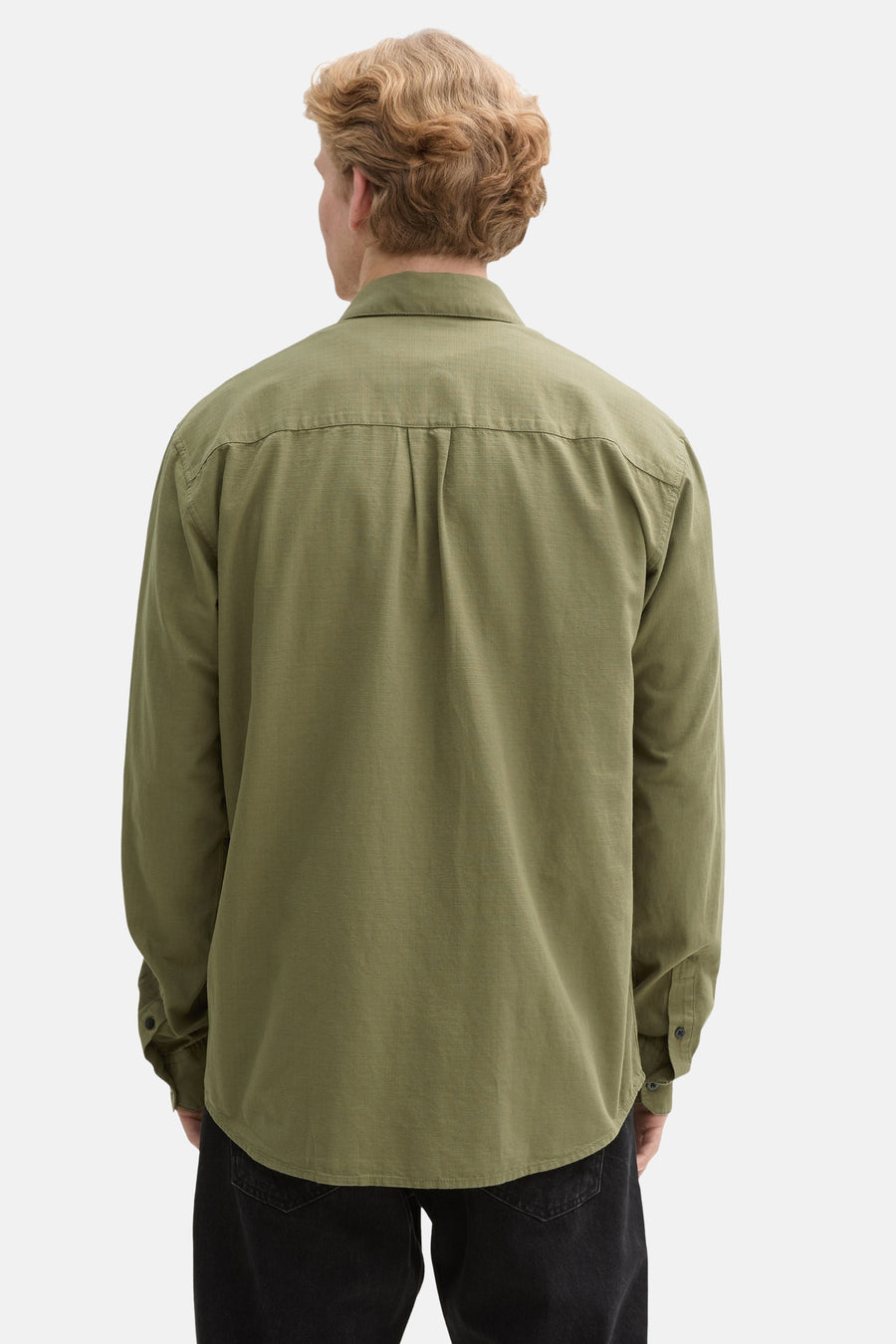 Chemise à manches longues - Kaki - TOM TAILOR