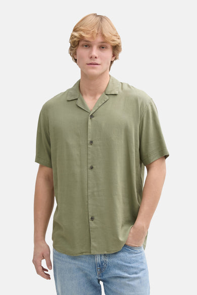 Chemise (manches courtes) Vert - TOM TAILOR