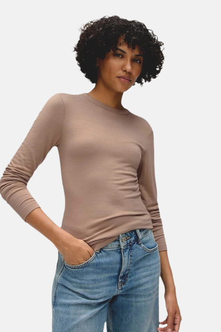 T-shirt met lange mouwen - beige