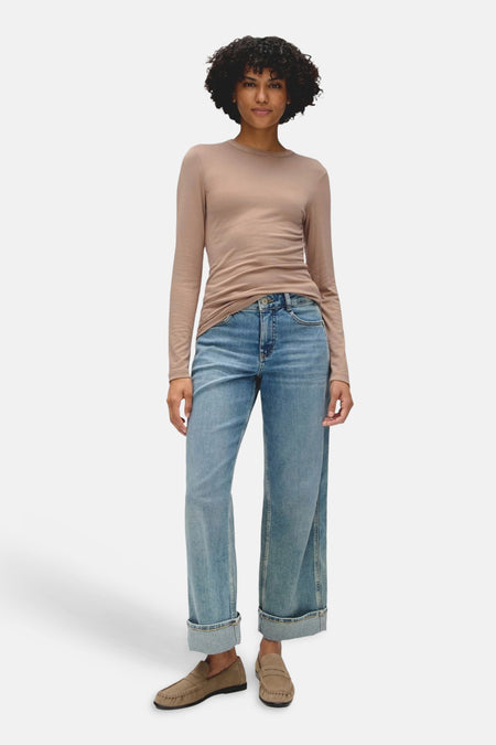 T-shirt met lange mouwen - beige