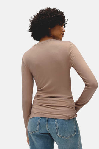 Pull col O - beige