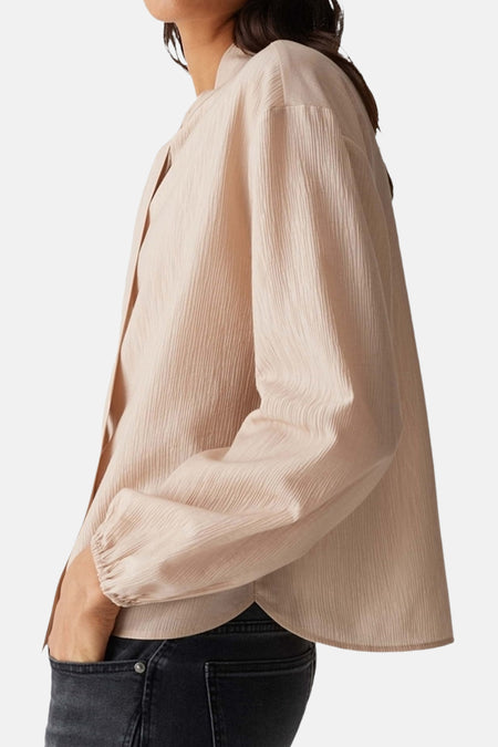 Blouse à manches longues - beige