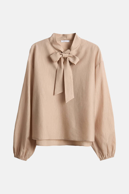 Blouse à manches longues - beige