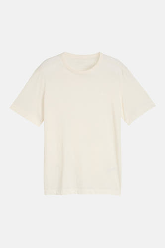 Ecru T-shirt met korte mouwen van TOM TAILOR, effen en casual.