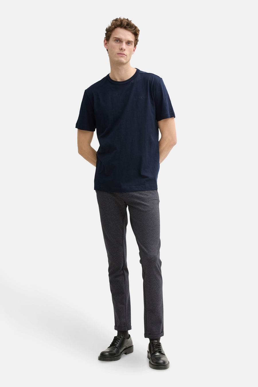 T-shirt met korte mouwen - Donkerblauw - TOM TAILOR