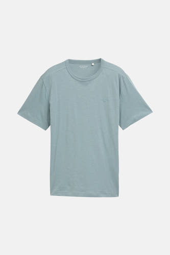 Blauw T-shirt met korte mouwen van TOM TAILOR, regular style met een subtiel logo detail.