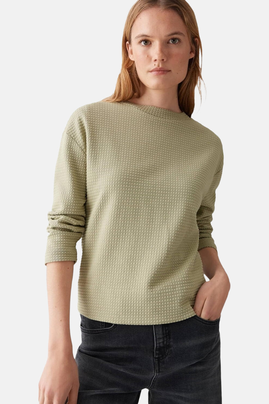 Pull met ronde hals - groen