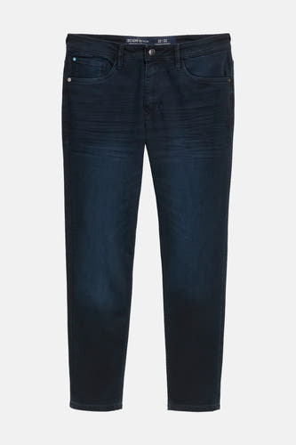 Blauwzwarte tapered jeans van TOM TAILOR met subtiele details en een moderne uitstraling.