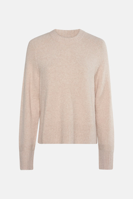 Pull met ronde hals - ecru