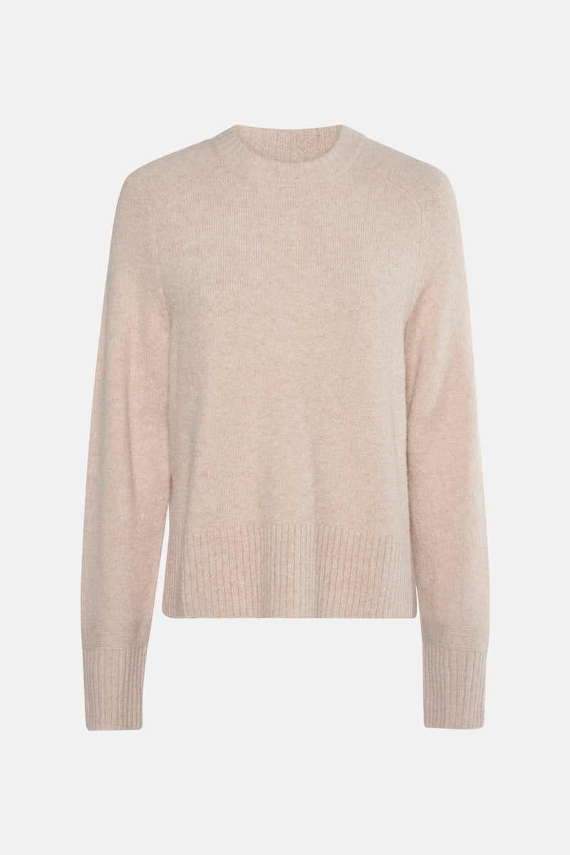 Pull met ronde hals - ecru