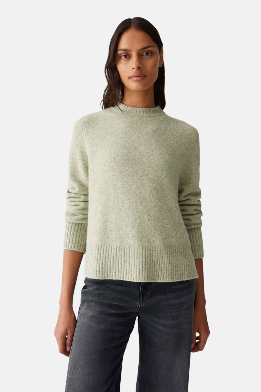 Pull met ronde hals - groen - OPUS