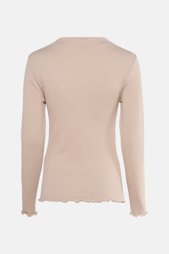 T-shirt met lange mouwen - beige