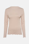T-shirt met lange mouwen - beige