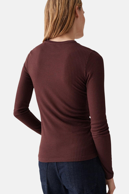 Pull met ronde hals - Bruin