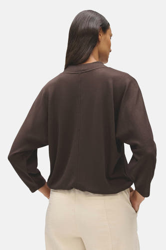 Sweater met ronde hals bruin - OPUS