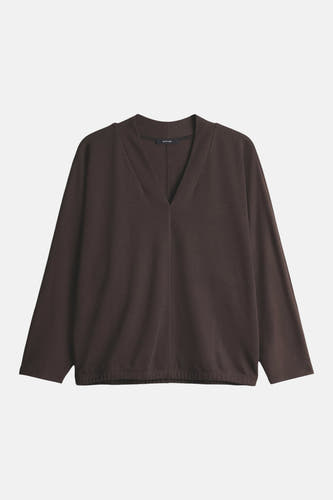 Sweater met ronde hals bruin - OPUS