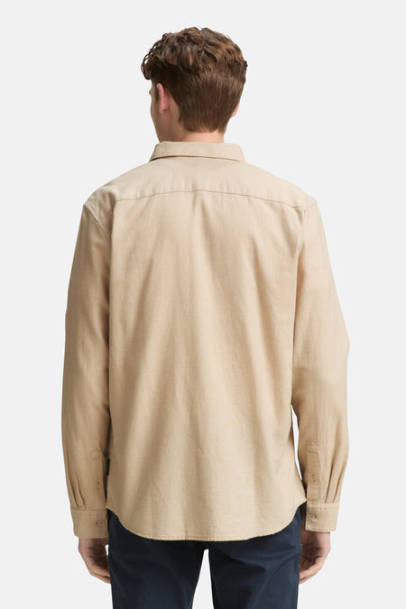 Hemd met lange mouwen - beige