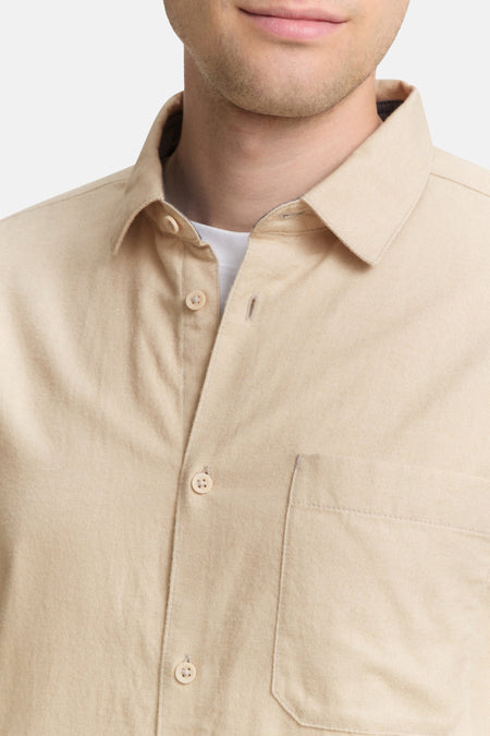 Hemd met lange mouwen - beige