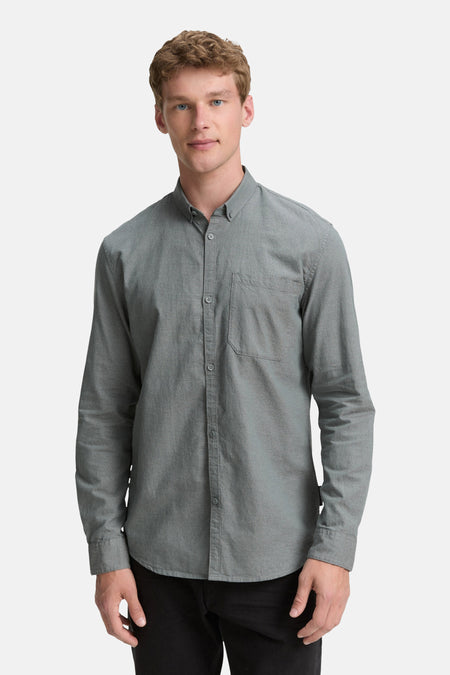 Chemise (manches longues) Vert - TOM TAILOR