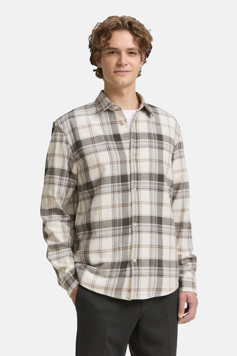 Chemise (manches longues) Beige - TOM TAILOR