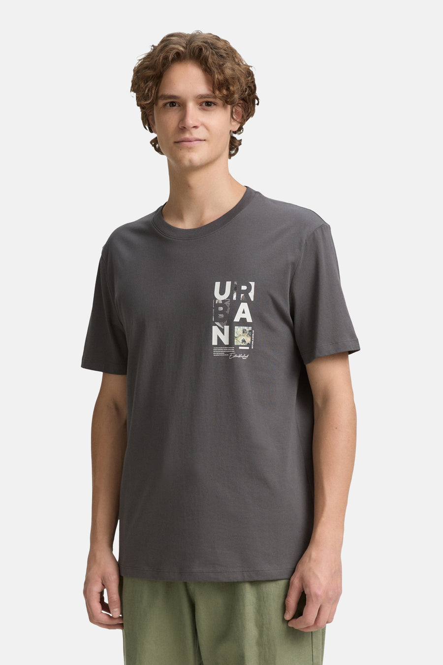 T-shirt à manches courtes - gris - TOM TAILOR