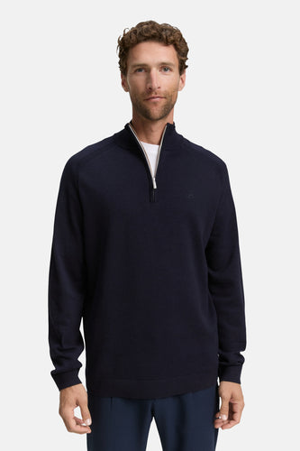 Pull met ronde hals - blauw - TOM TAILOR