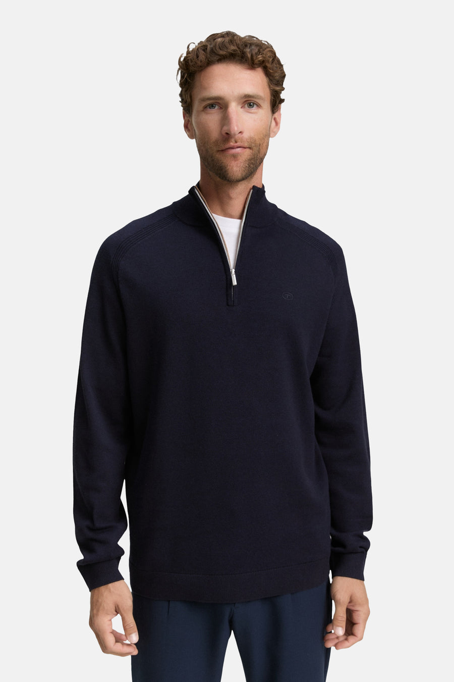 Pull met ronde hals - blauw - TOM TAILOR