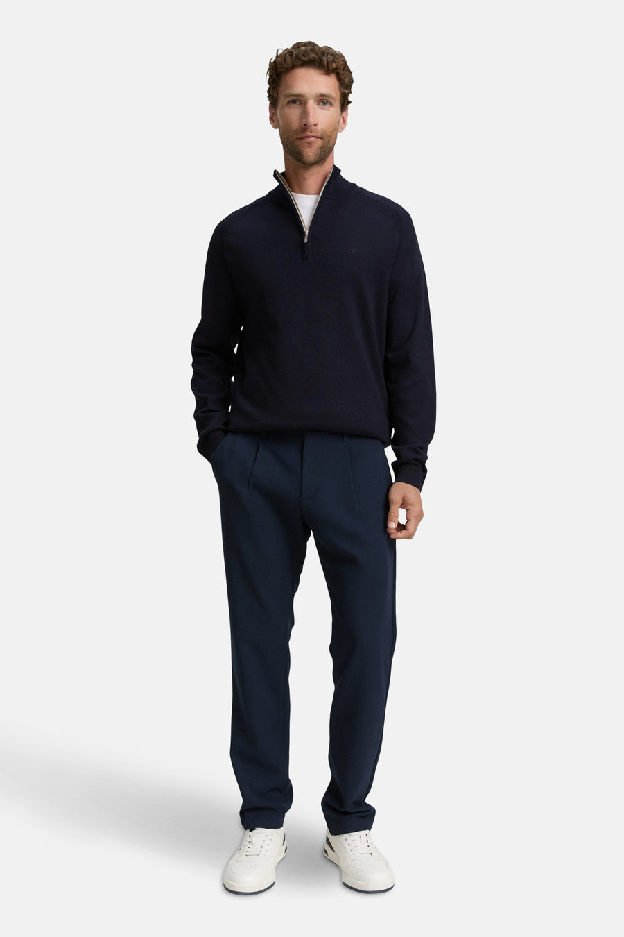 Pull met ronde hals - blauw - TOM TAILOR