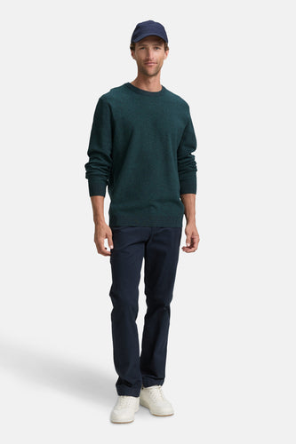 Pull met ronde hals - Turquoise