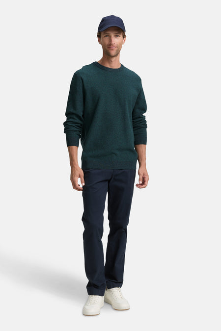 Pull met ronde hals - Turquoise