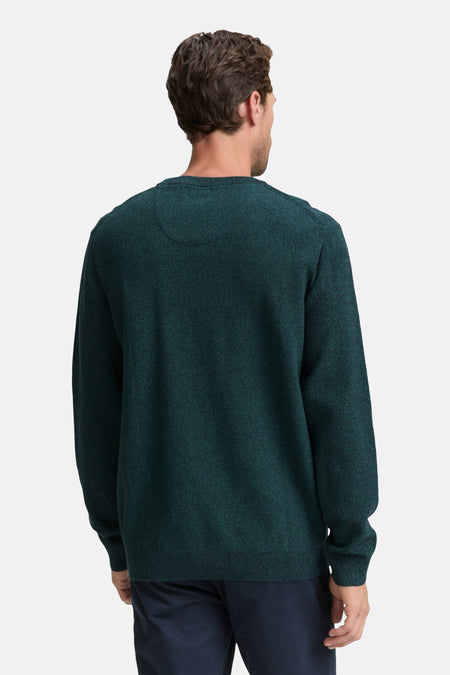Pull met ronde hals - Turquoise