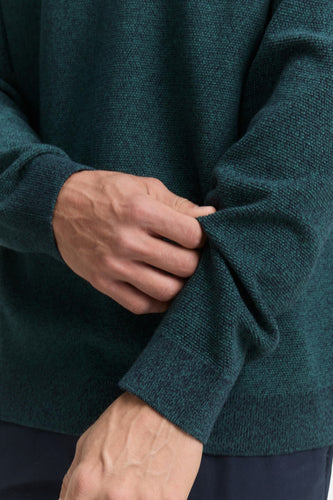 Pull met ronde hals - Turquoise - TOM TAILOR