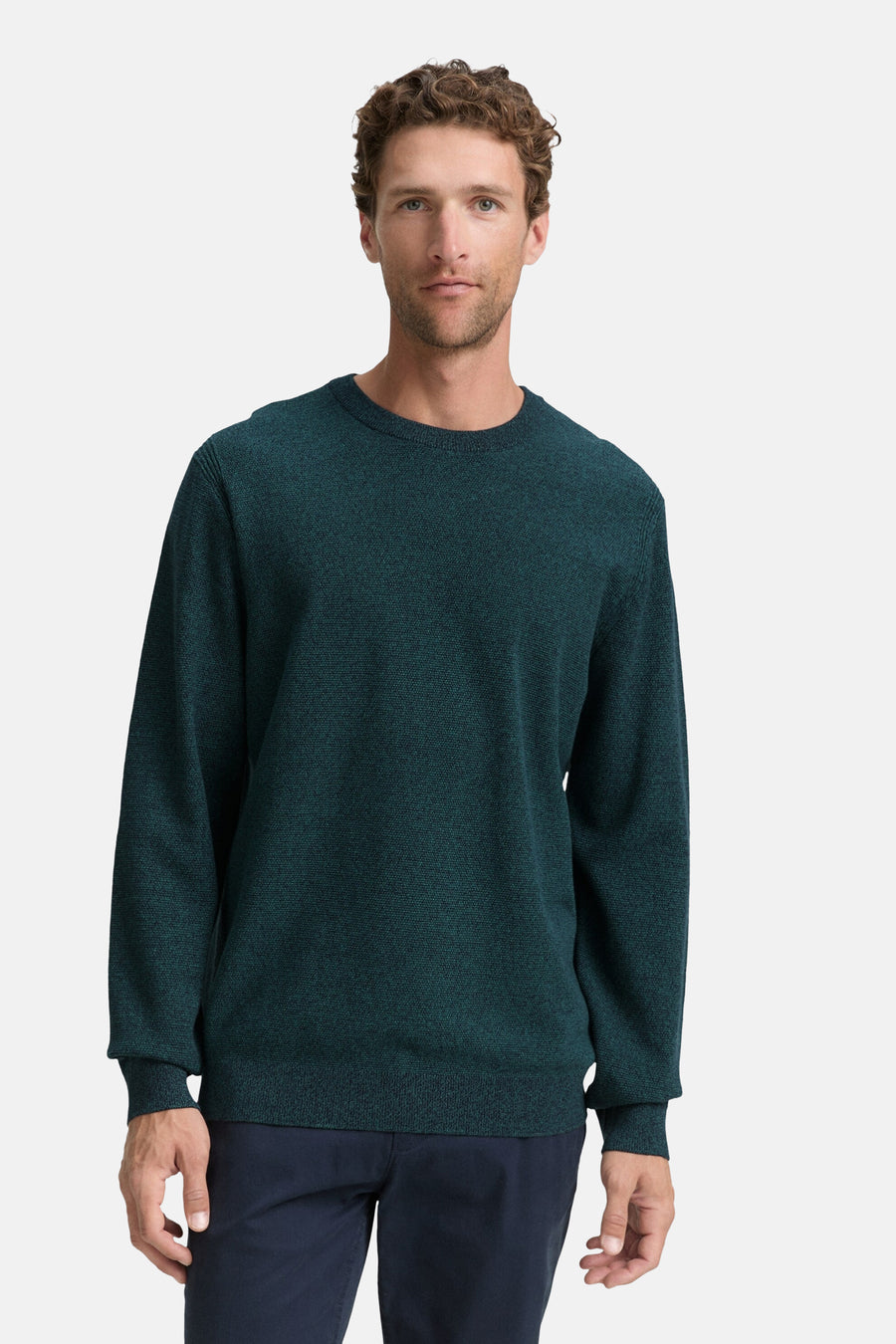 Pull met ronde hals - Turquoise - TOM TAILOR