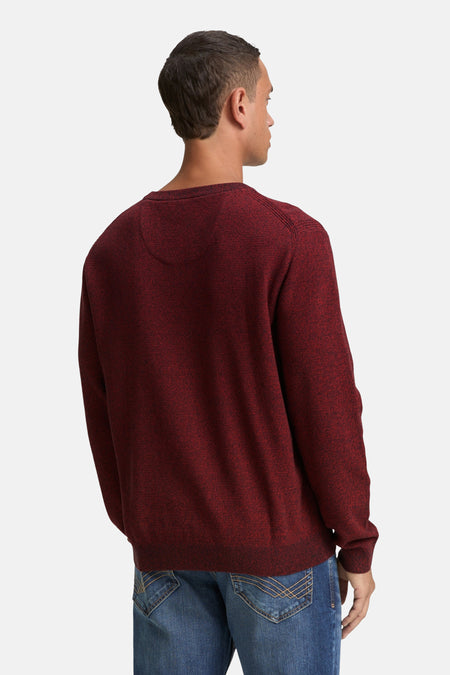 Pull met ronde hals - rood