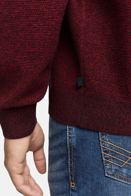 Pull met ronde hals - rood
