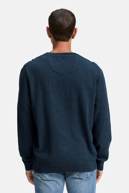 Pull met ronde hals - blauw