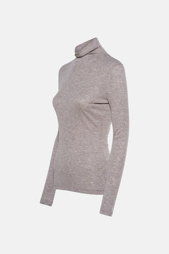 Pull met rolkraag - Beige